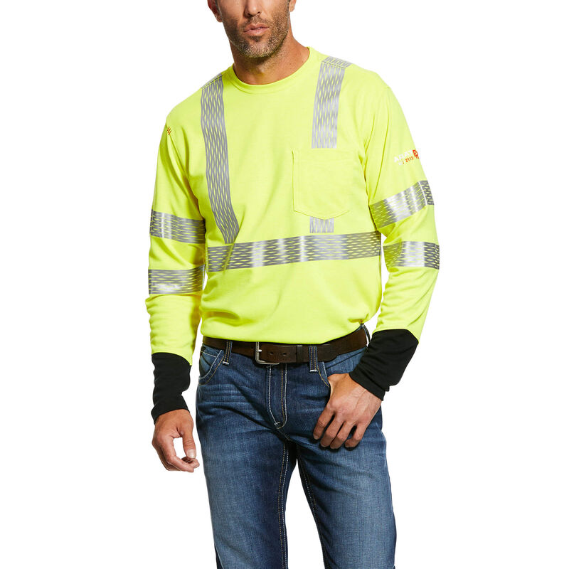 Ariat Fr Hi-Vis - Miesten Vihreä T-Paidat ( ZQPNKE-849 )